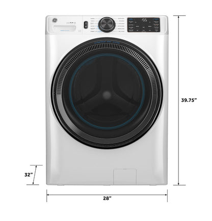 GE GFW655SSVWW ENERGY STAR 5.0 cu. ft. Capacity Smart Front Load Steam Washer with SmartDispense UltraFresh Vent System with OdorBlock and Sanitize + Allergen