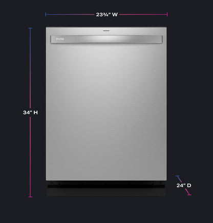 GE Profile PDT715SYVFS  ENERGY STAR Fingerprint Resistant Top Control Stainless Interior Dishwasher with Microban Antimicrobial Technology with Sanitize Cycle